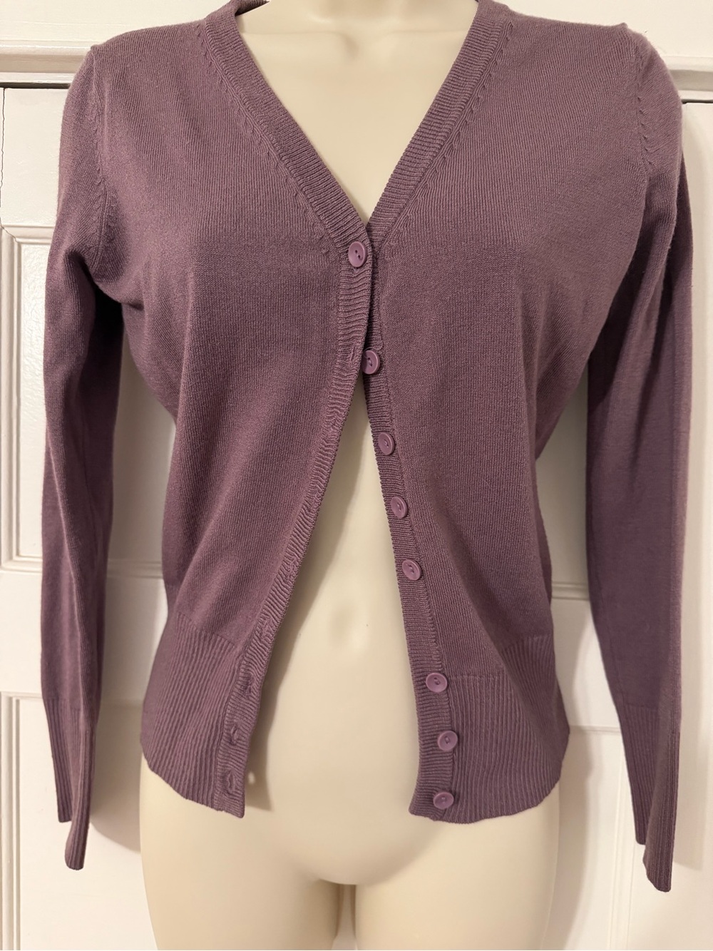 Cotton On Mauve V-Neck Button Cardigan